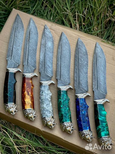 Сувенирный нож из дамасской стали 