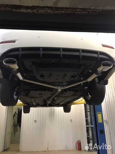 Раздвоенный выхлоп для toyota camry