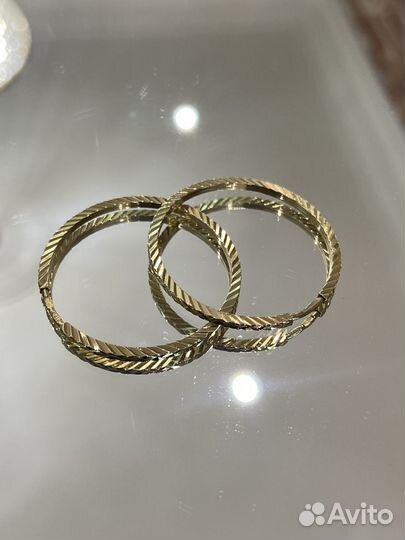 Золотые серьги конго