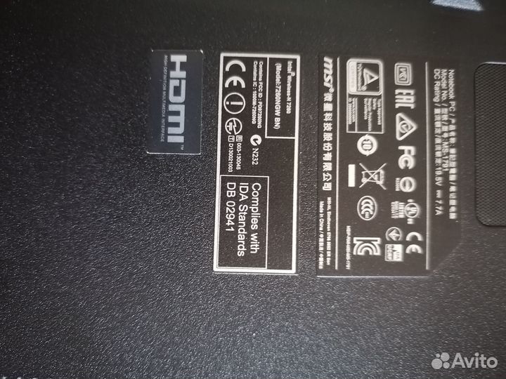 Ноутбук игровой 17.3 MSI GE72 2QE Apache Pro