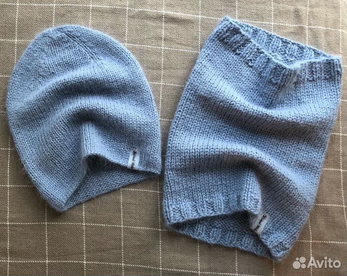 Комплект шапка и снуд вязаный