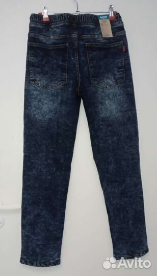 Джинсы джоггеры на флисе. 158. Новые