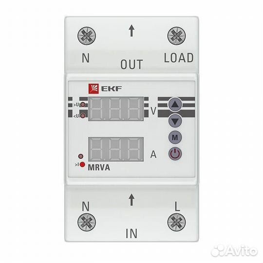 Реле напряжения и тока с дисплеем mrva 32А PROxima