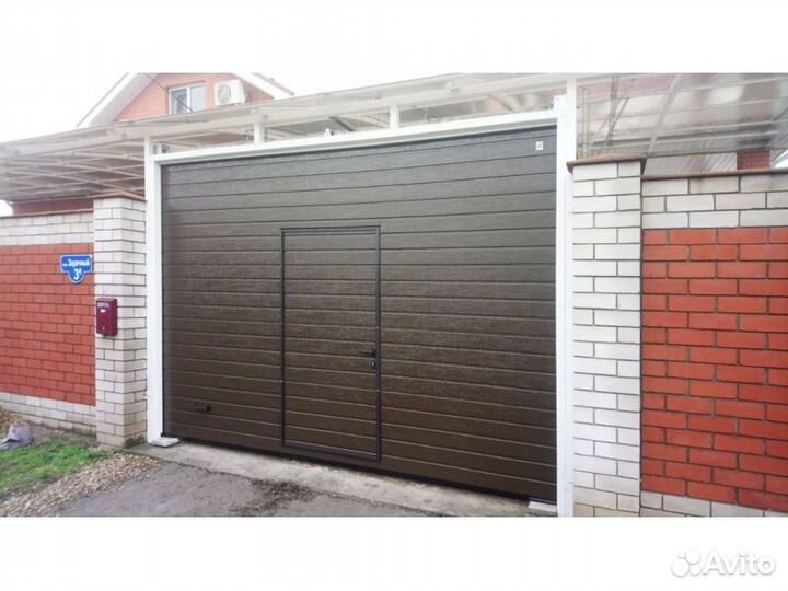 Ворота Секционные Въездные С калиткой