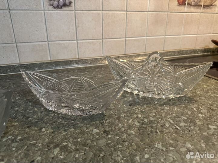 Вазы, салатники из хрусталя СССР