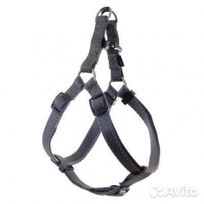 HL16L Шлейка со светоотражающей строчкой, серая, 2