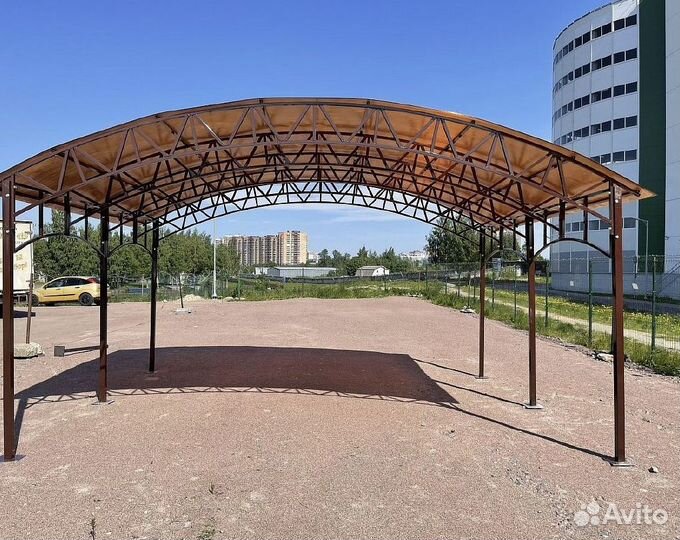 Навесы под ключ. Доставка