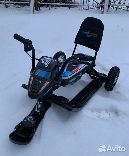 Электрический снегокат детский черный