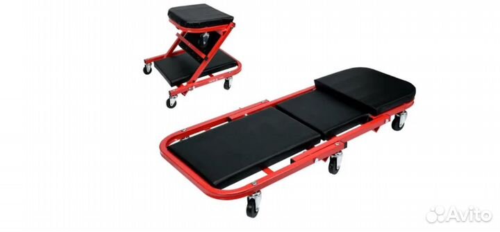 Лежак подкатной yato 910 мм складной