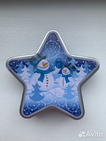 Металлическая подарочная коробка звезда