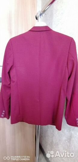 Пиджак бордовый 164см/галстуки