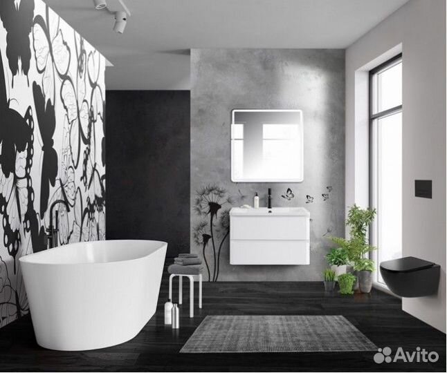 Тумба с раковиной BelBagno Albano 80 Bianco Lucido