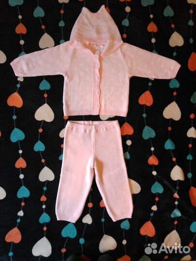 Костюм вязаный 80-86