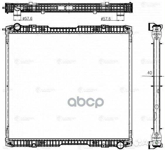 Радиатор охлаждения с рамкой Scania 5 R,T-series