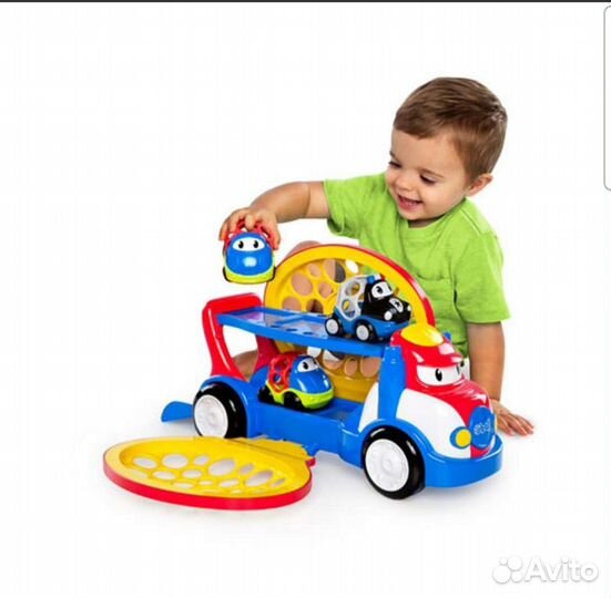Автовоз oball, машинки, светофор звуковой. Набор