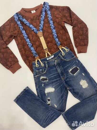 Джинсы, кофта на мальчика 5-6 лет (рост 116 см)