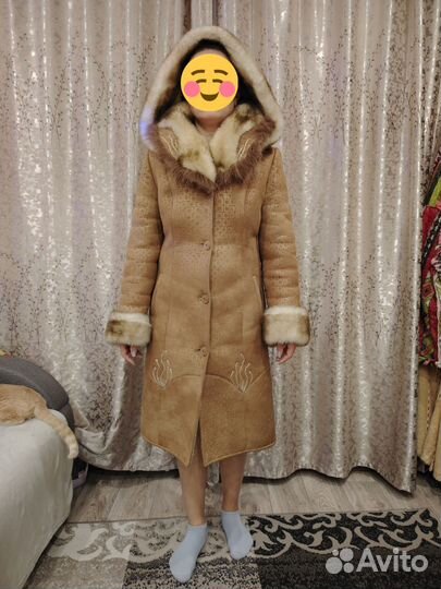 Дубленка женская 44 46 искусственная