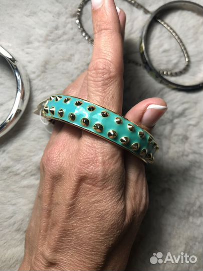 Браслеты металл перфорация шипы набор 5 Шт