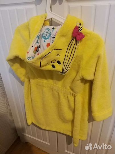 Махровый халат для девочки