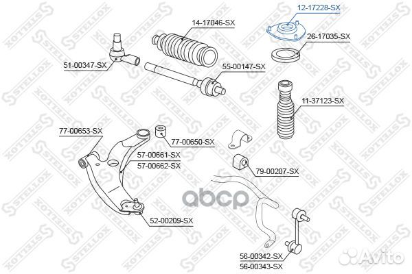 12-17228-SX опора амортизатора переднего Mitsu