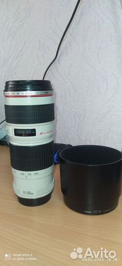 Объектив canon ef 70 200mm f 4L