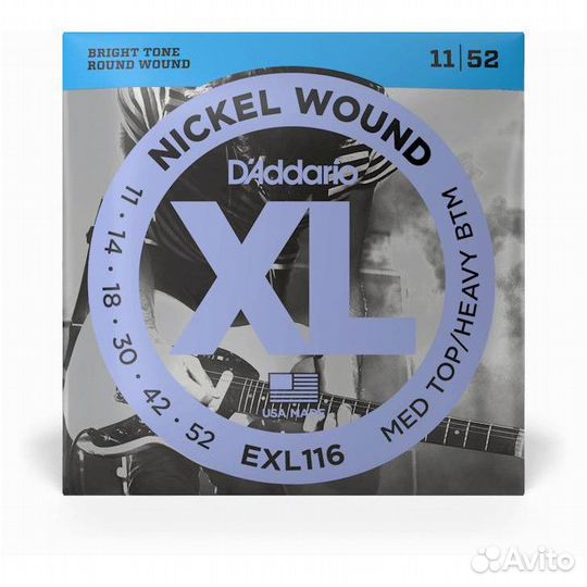 Струны для электрогитары 11-52 D'addario EXL116