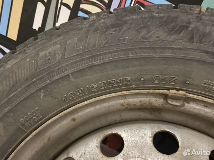 Зимние колеса r15 bridgestone + колпаки