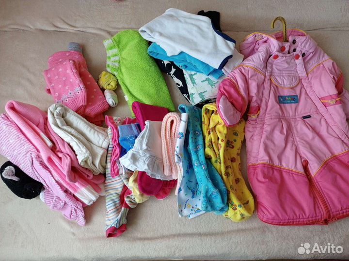 Вещи пакетом для девочки разные размеры
