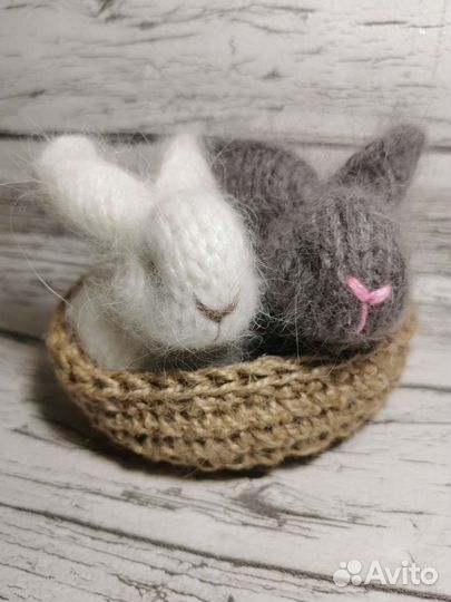 Милые пушистые зайчики