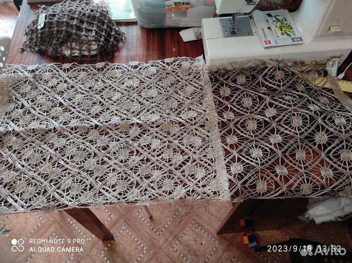 Ткань декоративная сетка отрезы 3 шт