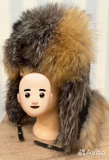 Шапка ушанка из енота