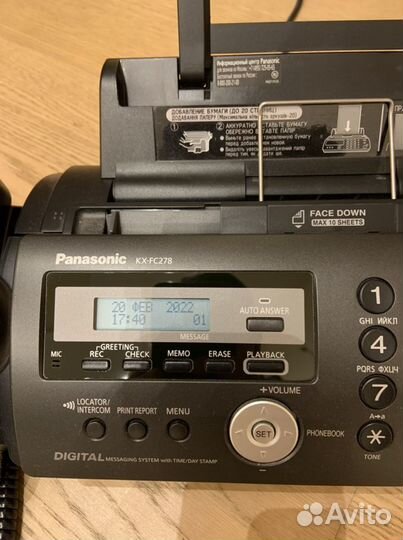 Факс Panasonic KX-FC278