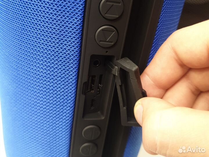 Большая Переносная портативная колонка синяя