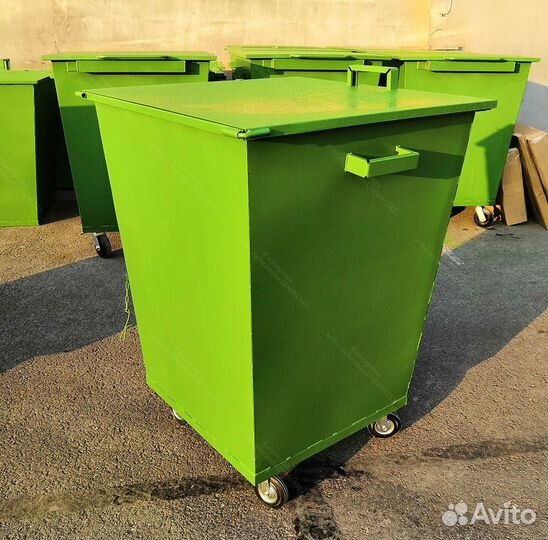 Контейнер мусорный с крышкой 0,75 м3 Арт kk6968