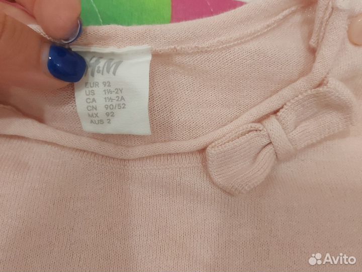 Лонгсливы/джемперы HM 92 размер для девочки