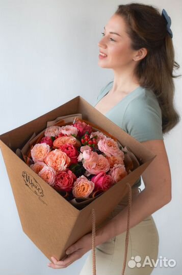 Пионовидные розы цветы букеты с доставкой