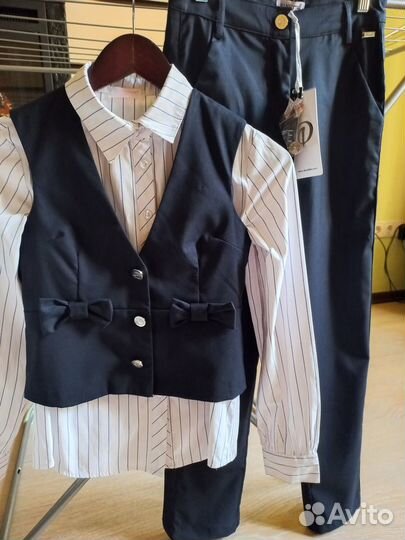 Школьная форма брюки, жилеты, блузки разм.140-160