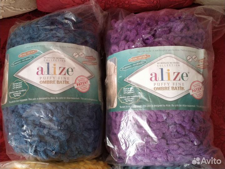 Пряжа alize puffy fine ombre batik для Евгении