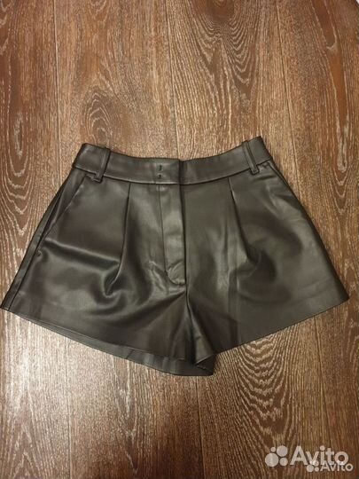 Шорты экокожа