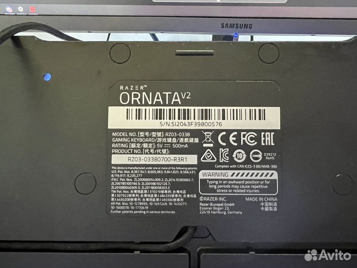 Клавиатура razer ornata v2