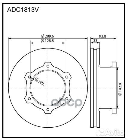 Диск тормозной перед ADC1813V allied nippon