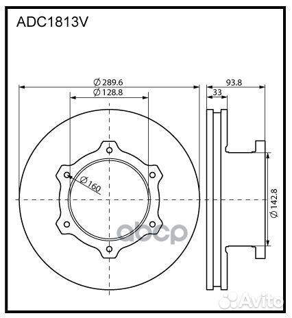 Диск тормозной перед ADC1813V allied nippon