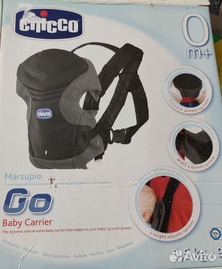 Нагрудная сумка-кенгуру Chicco Go Baby 0+