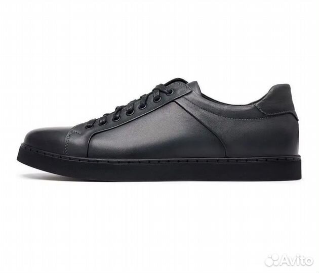 Новые мужские полуботинки кеды из кожи 42 размера