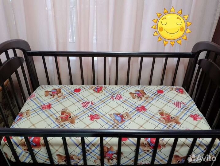 Простынь на резинке 120*60см