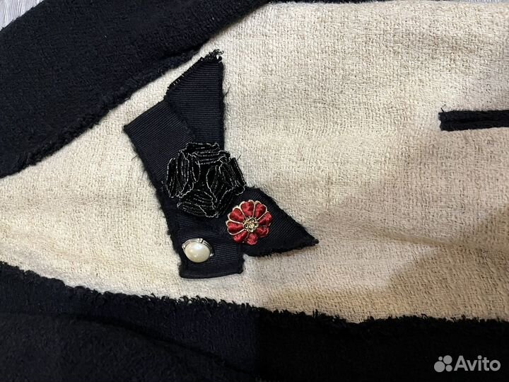 Жакет твидовый zara 42