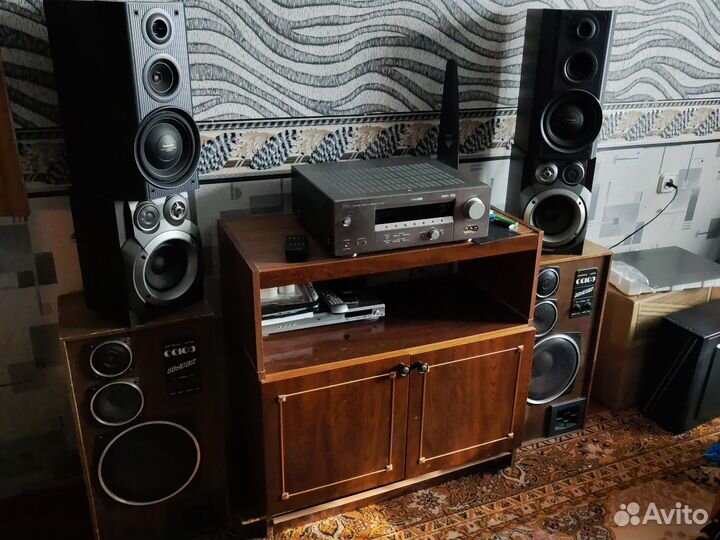 Ресивер yamaha rx-v457 с колонками 6шт