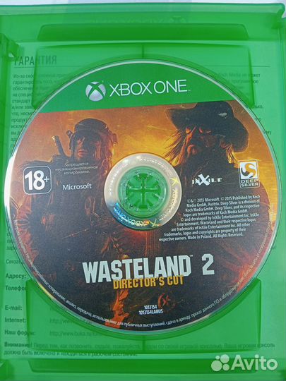 Диск для xbox ONE Wasteland 2 Directors Cut б/у