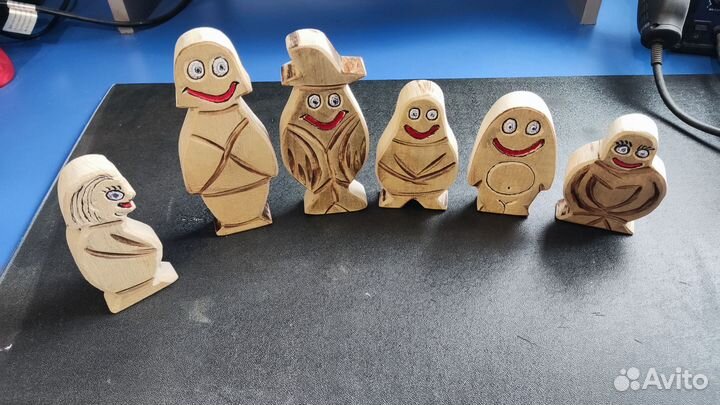 Игрушечные фигурки из дерева ручной работы
