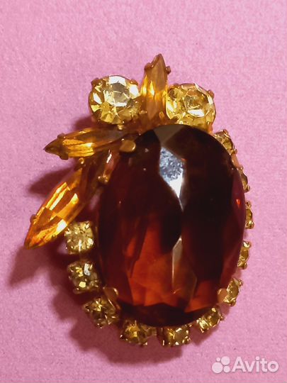 Брошь винтажная чехия